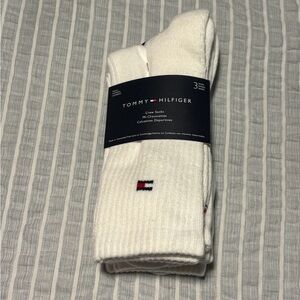 Tommy Hilfiger Men's Classic White Crew Socks